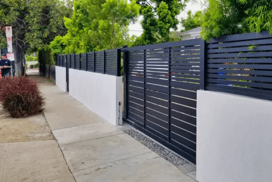 Mẫu hàng rào xi măng đơn giản, hiện đại