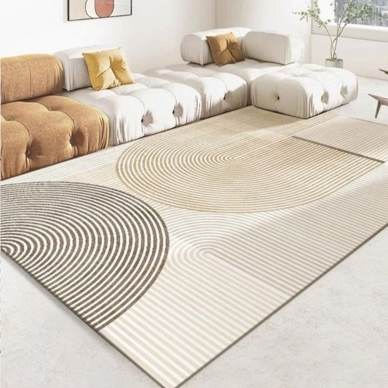Thảm hiện đại có thiết kế tối giản, màu sắc tinh tế, phù hợp với nhiều không gian.