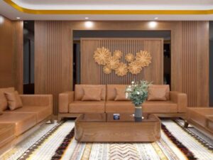 Mẫu nhựa ốp tường phòng khách